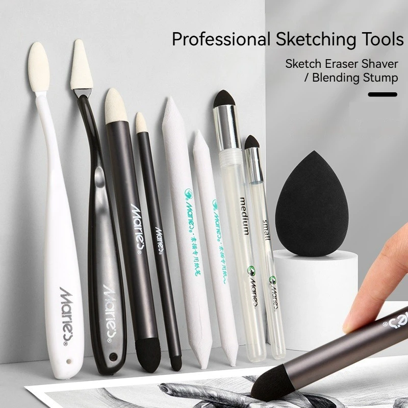 

Dual-Tip Artist Blending Sponge Pens Set Art Stumps & Sketch Brushes Art Soft Pastel Blending Tools for Mixing Drawing Painting