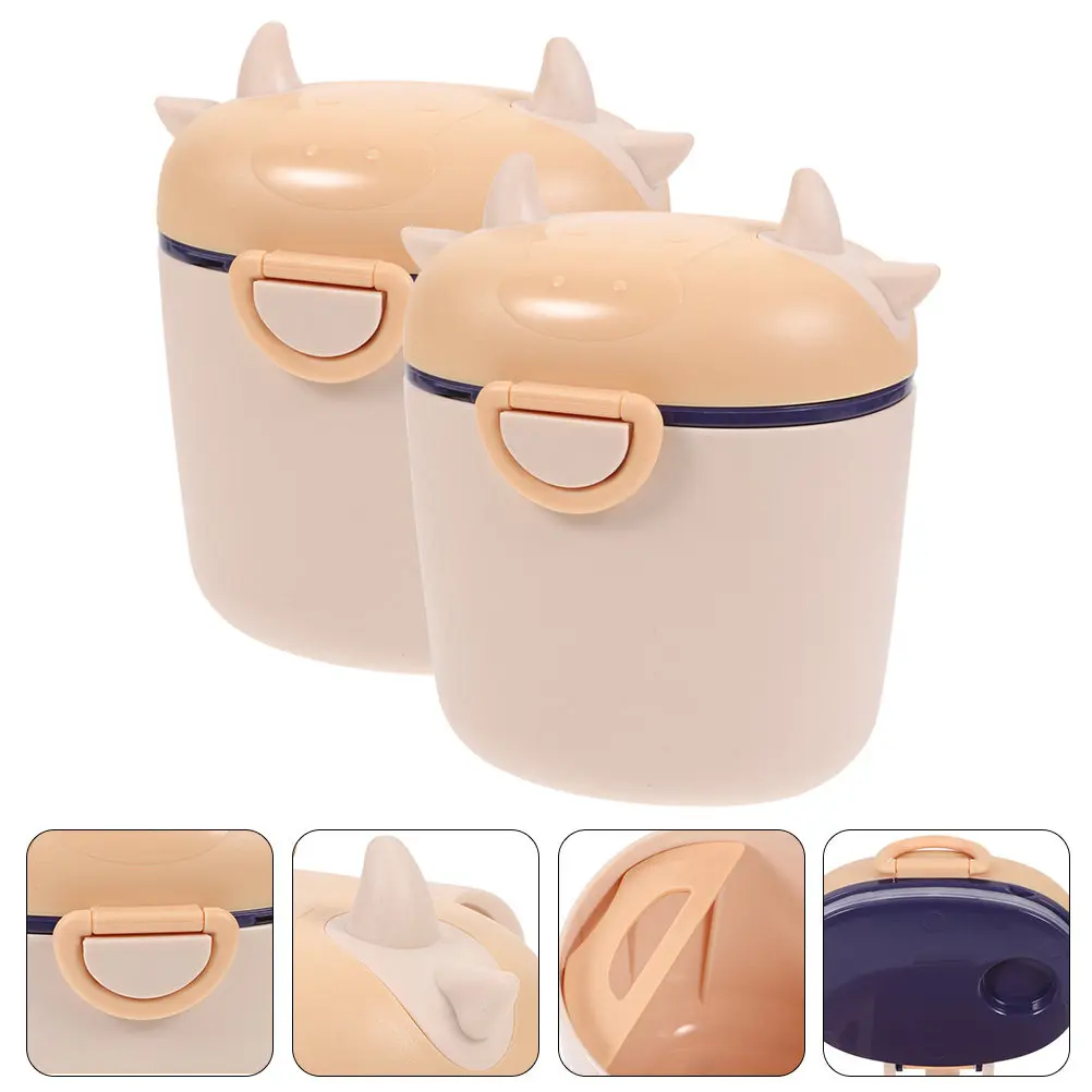 

2Pcs Portable Baby Formula Dispenser Leak-Proof Milk Powder Container for Travel Outdoor Use Compact Sanitary Formula Storage