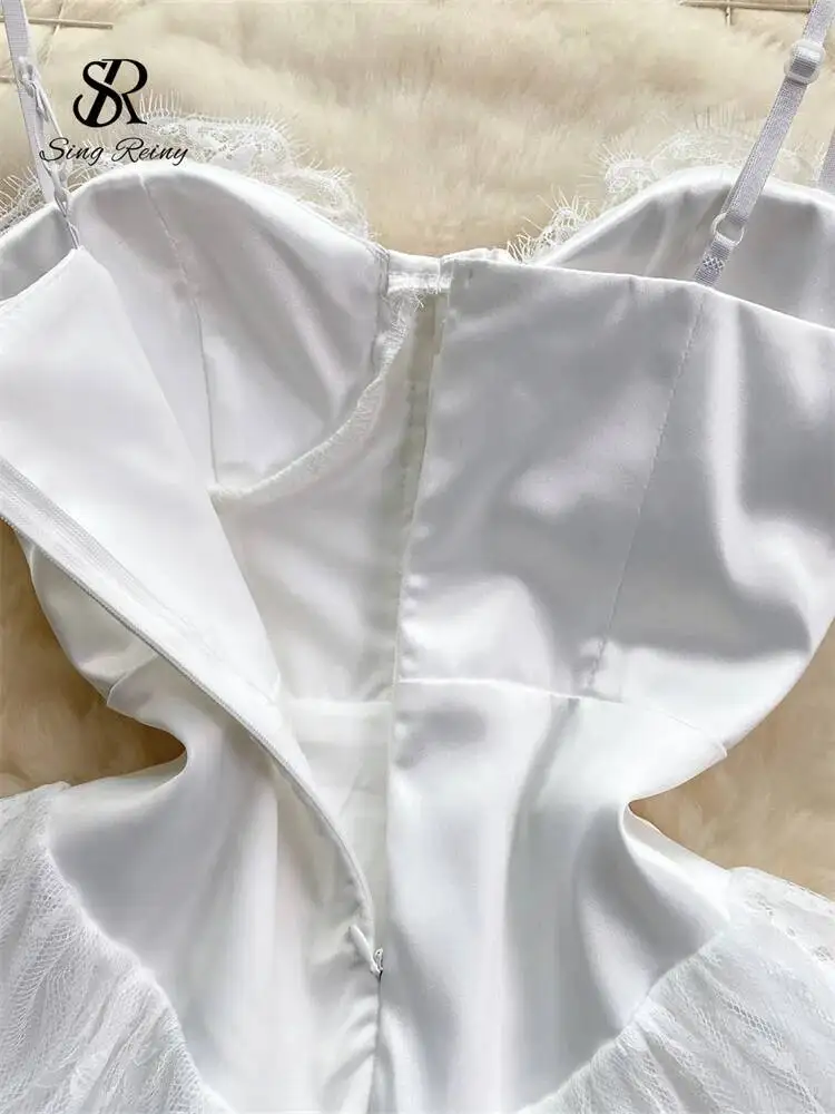 فرنسا أنيقة خمر فستان الدانتيل حزام سستة عارية الذراعين الصلبة عالية الجودة Hotsweet السيدات شيك فساتين الحفلات المسائية