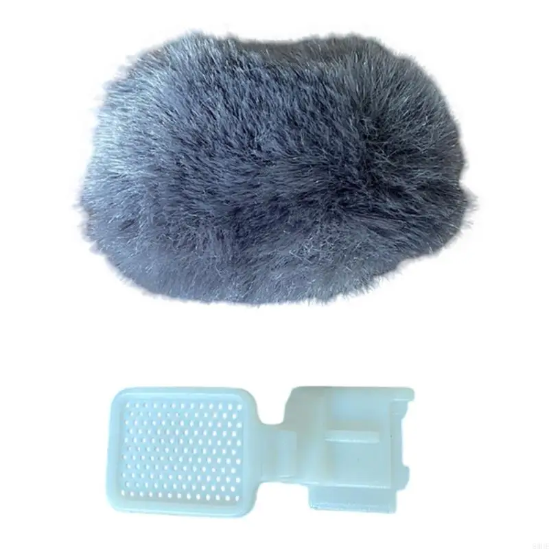 Windproof Microphone Cover with Hot Shoe Mount Suitable for Vlog Cameras Enhancing Sound in Conditions 83CE