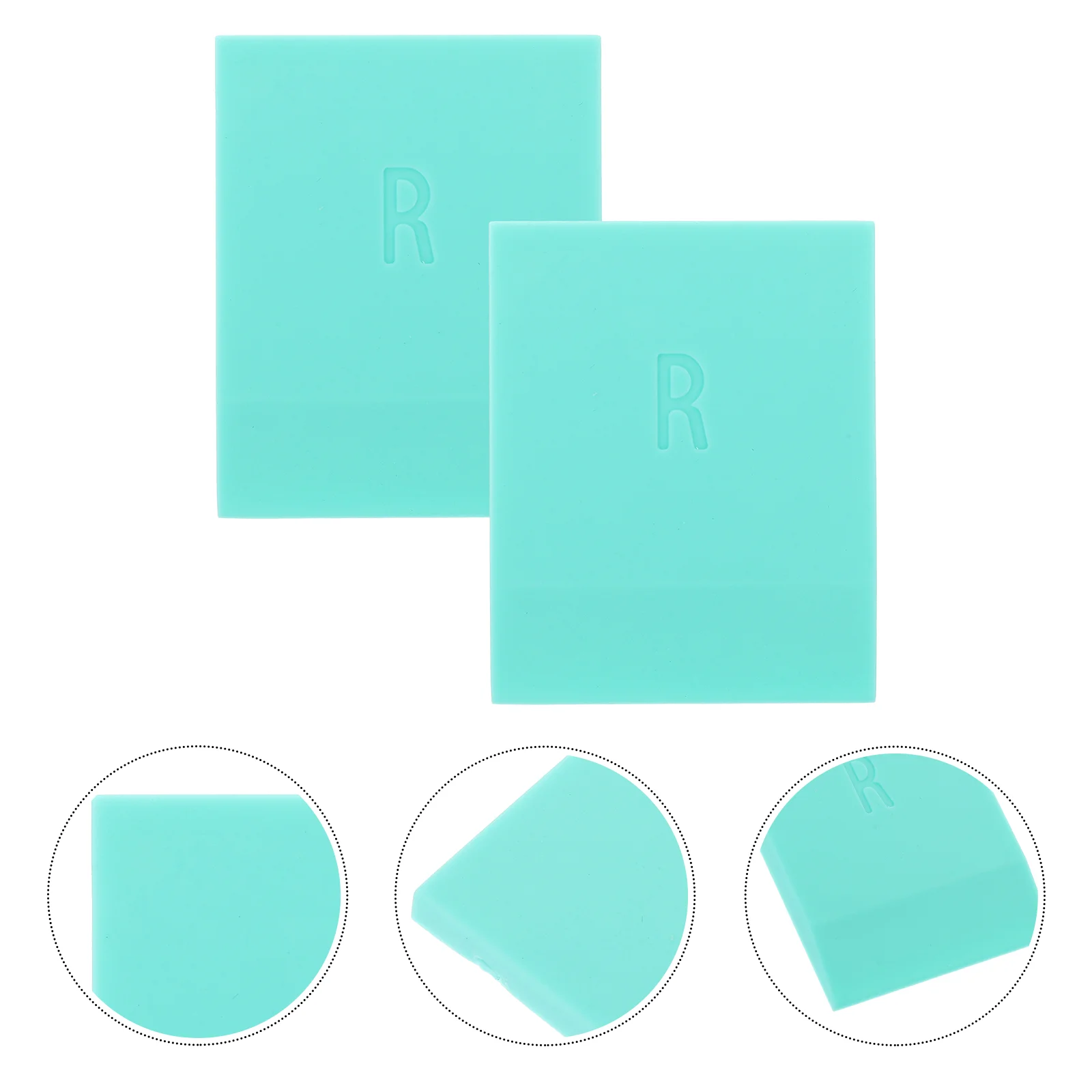 2 Pcs Squeegee Spatula Textile Mini Silk Scratch Board Ink Flat Rubber Wear-resistant for Home