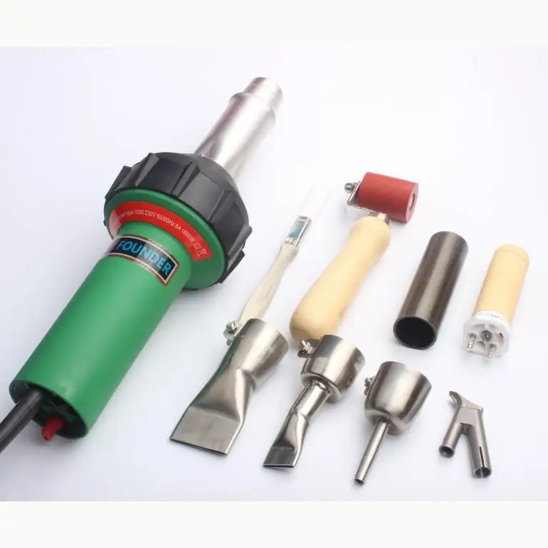 HeatFounder Customizable ZX1600 Suit 230V 1600W Hot Air Gun for Plastic Welding Banner Billboard Roofing Flooring a Complete Set