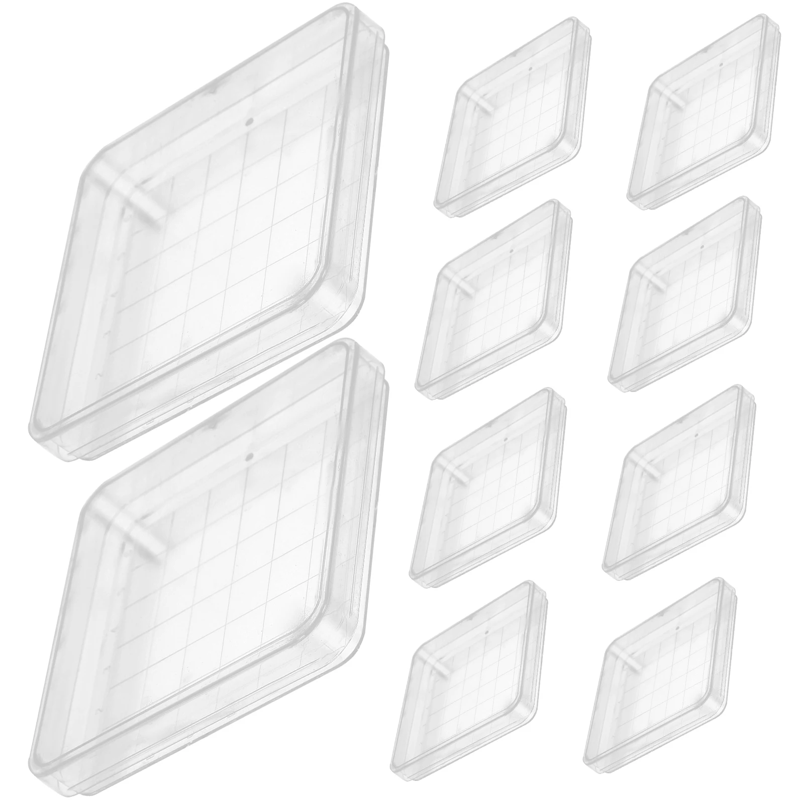 

10pcs Square Petri Dishes 10x10 Plates with Lids for Biology Microbiology School Projects Plastic Chemistry