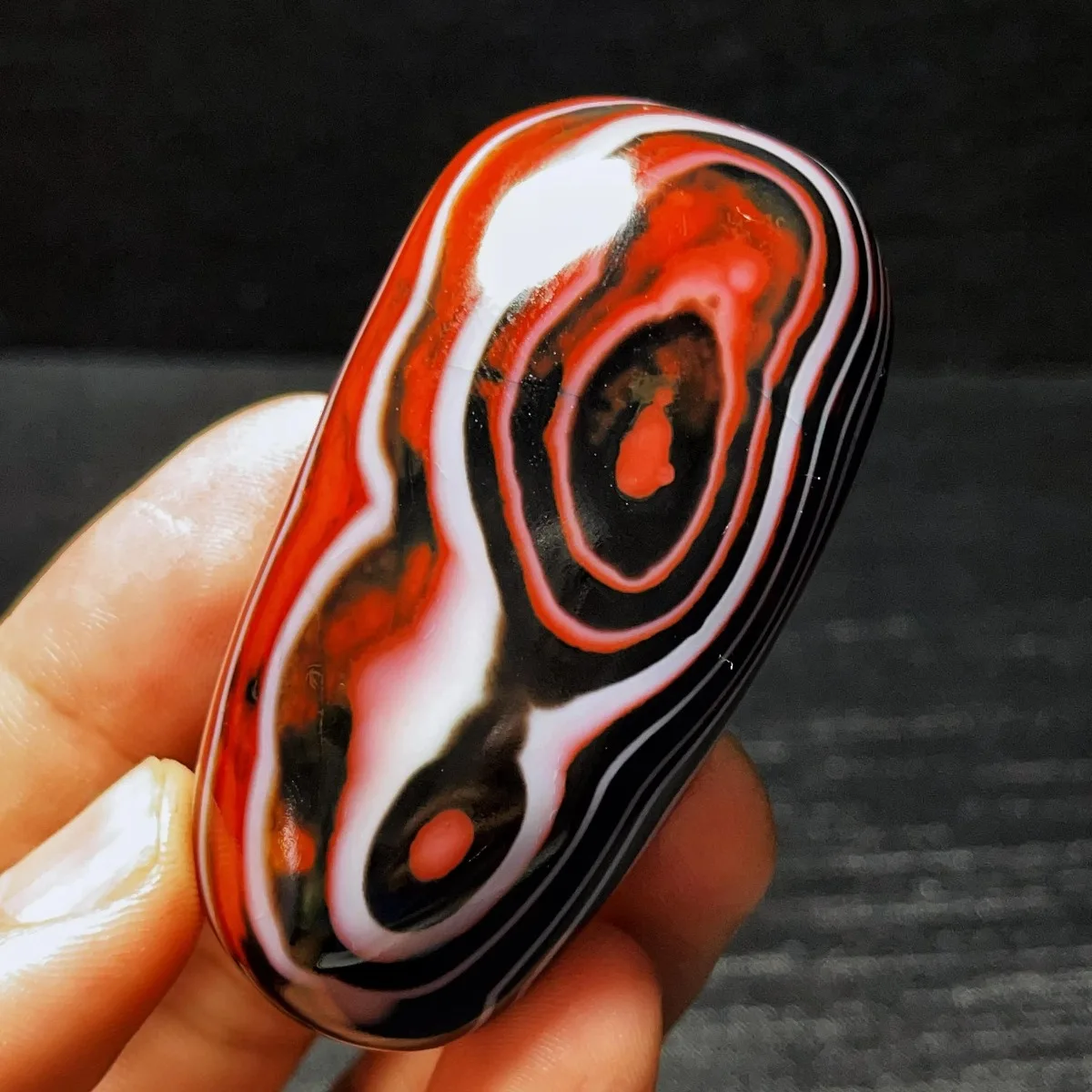 Desert Stone Banded Agate Palm Stone, Tumbled Polished, Chalcedony Beauty, Jewelry Making, Natural Stone, Crystal Collection