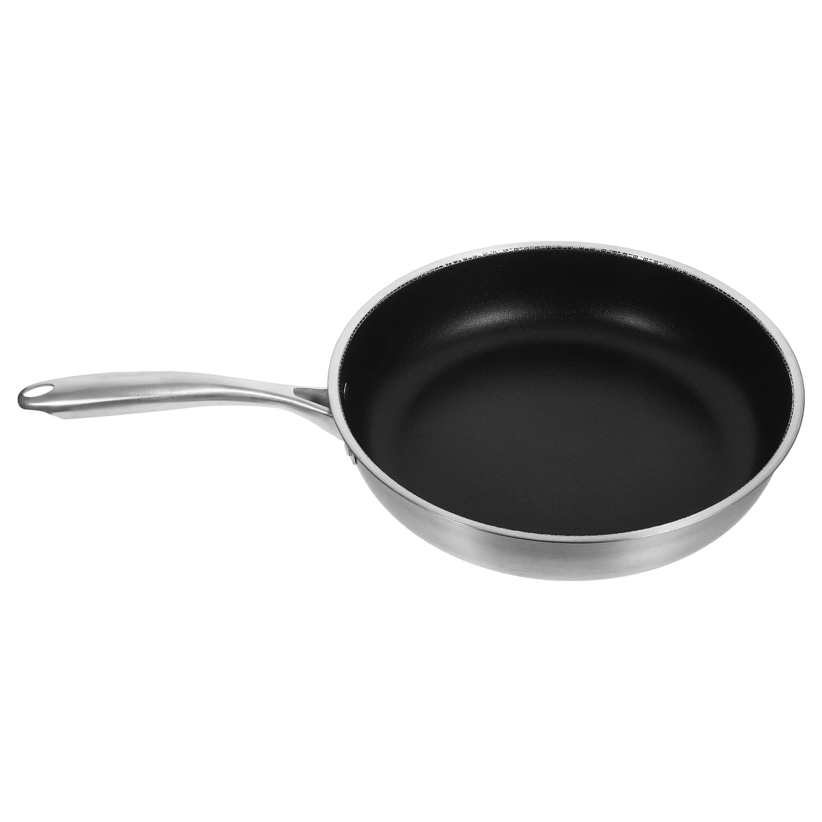 

Stainless Steel Honeycomb Frying Pan L Size Non Stick Egg Skillet Lightweight For Gas Electric Induction Stove Kitchen