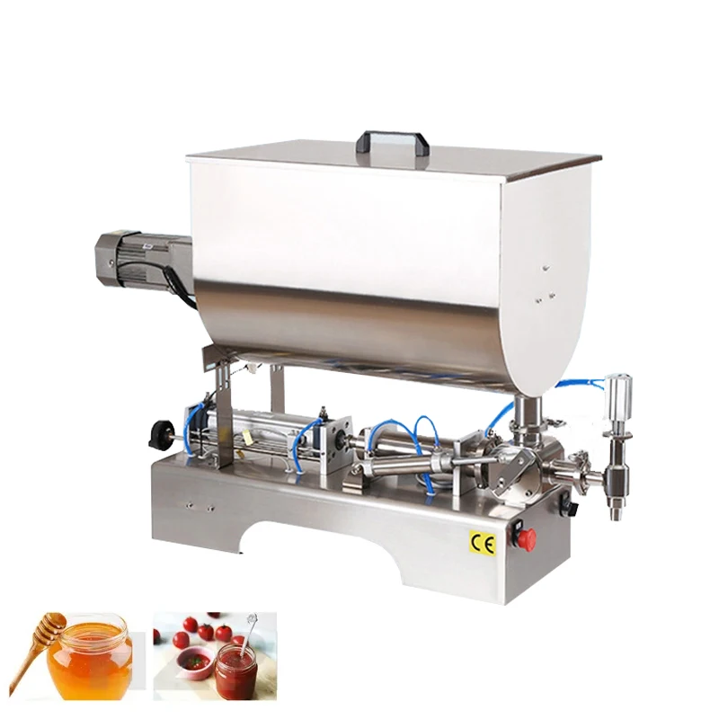 

U Shaped Paste Filling Machine Chili Sauce Ketchup Seaweed Sauce Peanut Butter Mixed Hopper Filling Machine