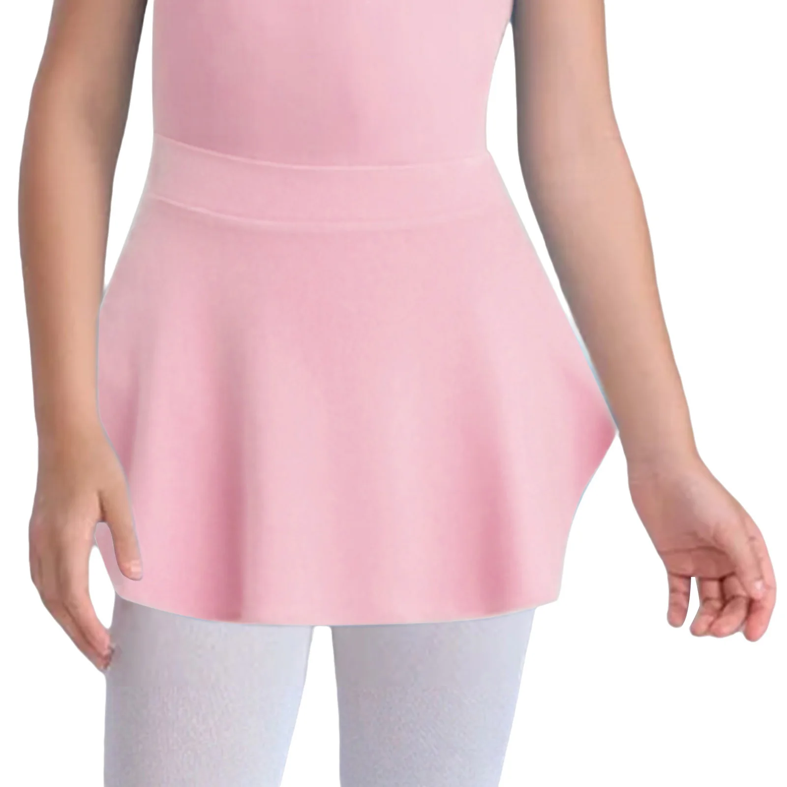 

Kids Girls Ballet Skirt Sides Slit Solid Color Elastic Waistband Skirts Dress for Lyrical Dance Ballet Warm Up Practice Training