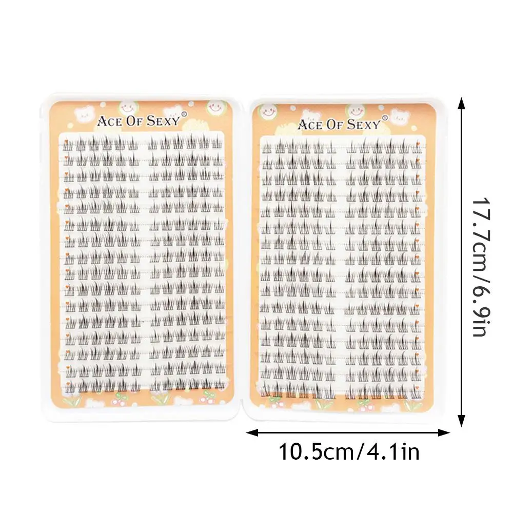 32 rangées/384 grappes segmentées sans colle faux cils grande capacité cils paresseux Extension de cils individuelle outils de maquillage