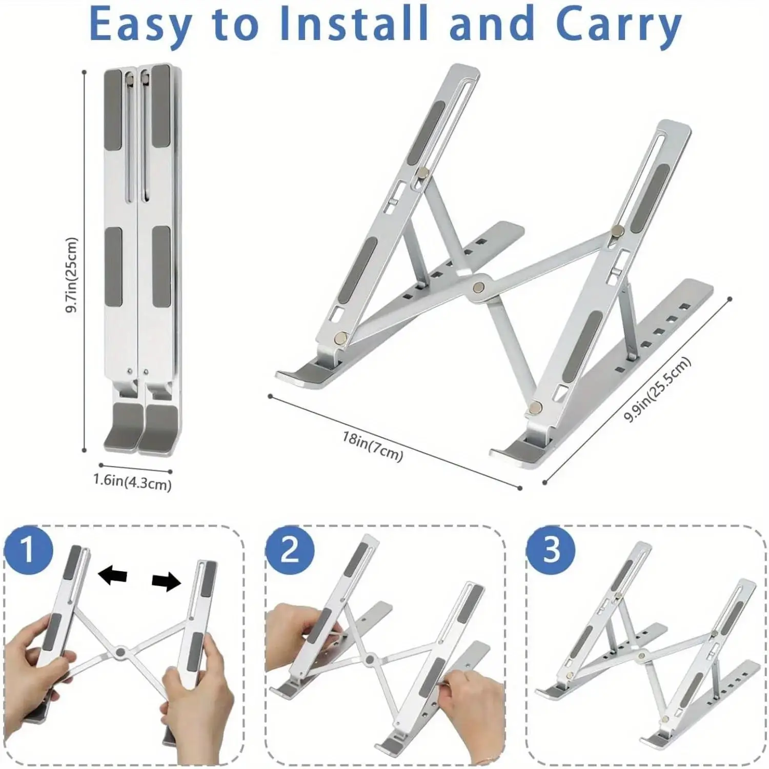 Portable Notebook Cooling Stand Notebook Computer Riser Holder Adjustable Laptop Stand For Macbook Air Office Desk Accessories