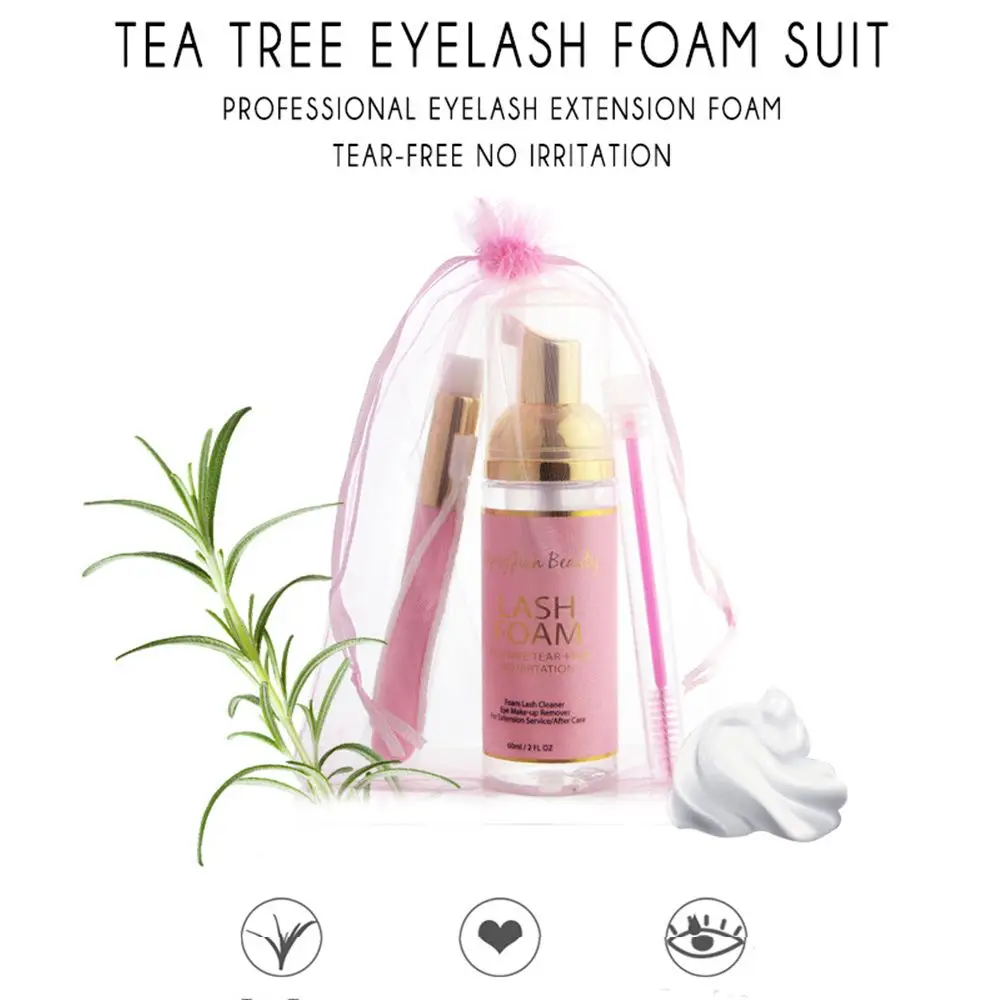 New Professional Salon Non-Irritating Eyelid Foaming Shampoo Eyelash Extension Cleanser Lash Foam