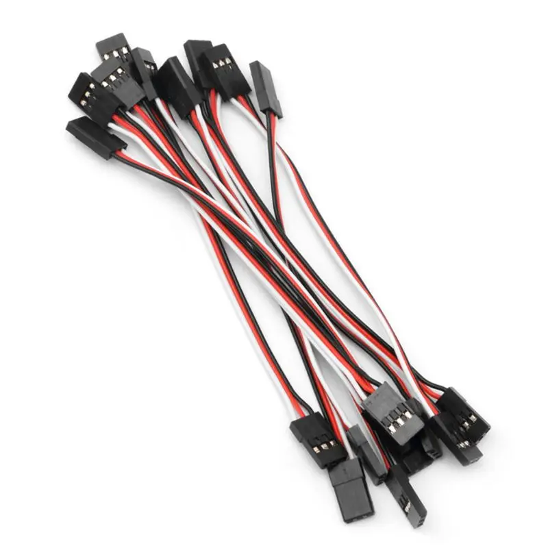 10 buah 10cm Quadcopter ekstensi Servo Lead Futaba JR Male ke Male Wire Cable RC