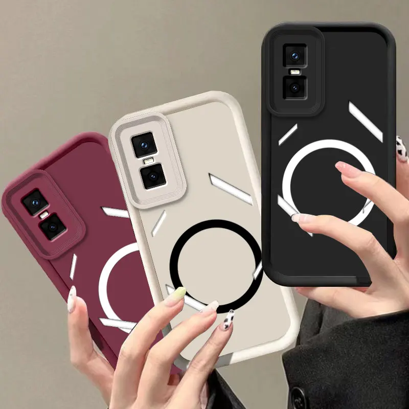 Phone Case For Infinix GT 30 Pro 5G X6873 GT30 Pro GT30Pro 5g Case Candy Soft Silicone Bumper Cover With Magnetic Ring Sticker