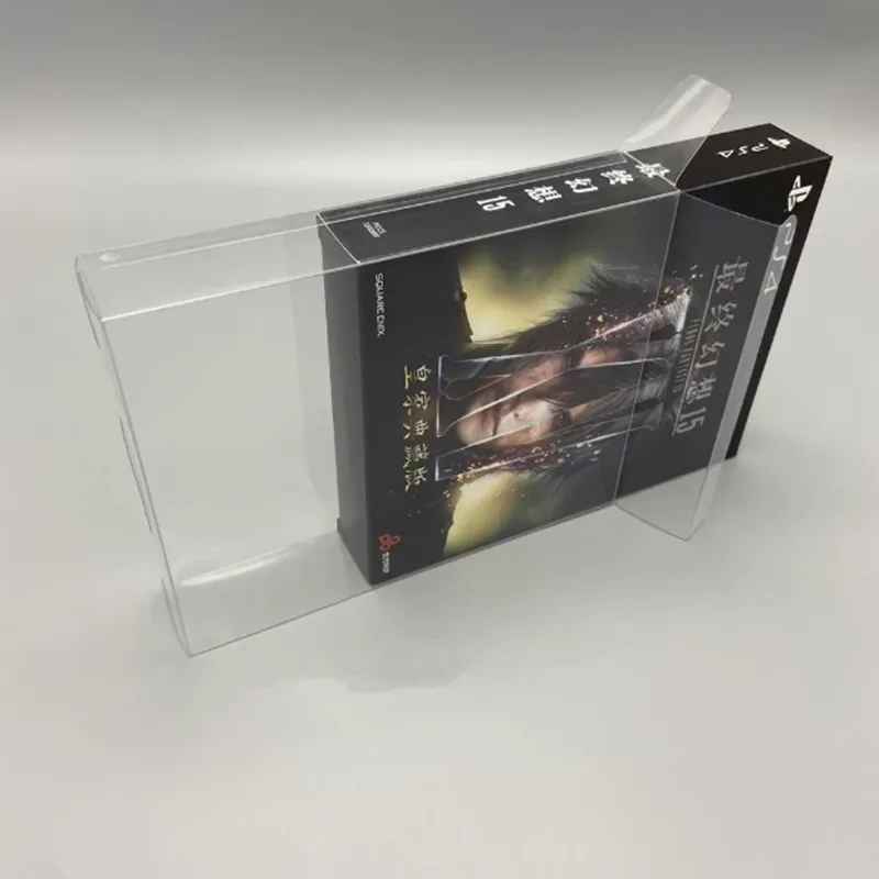 100pcs PET Transparent display box for PS4 Final Fantasy 15 game storage collection box