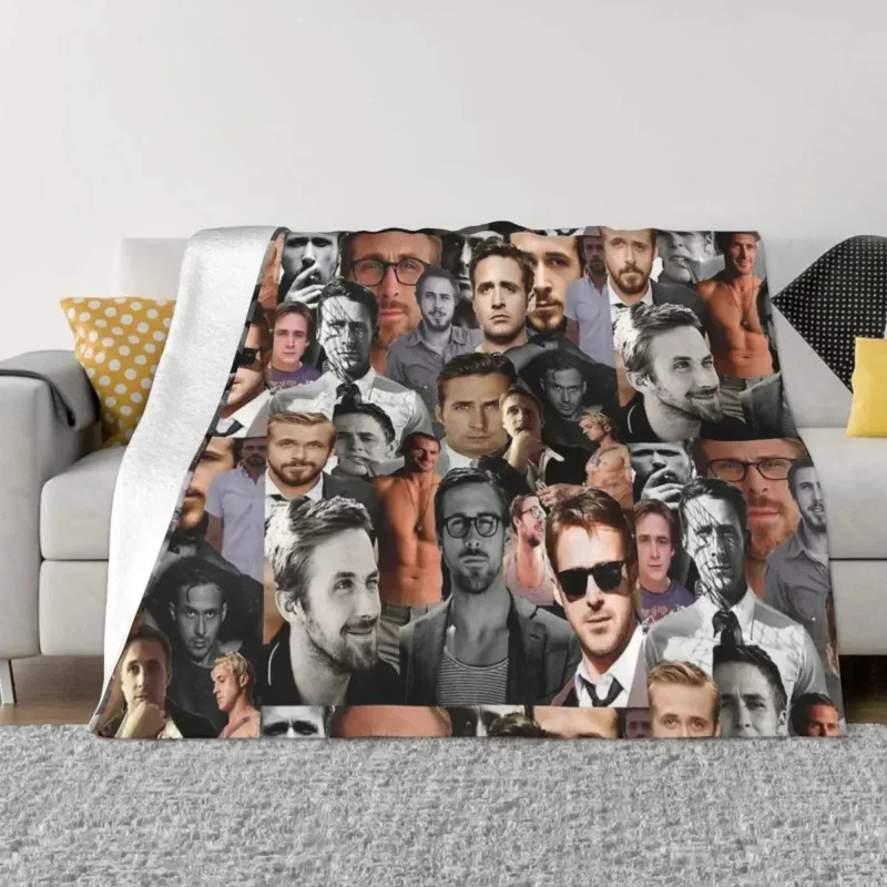 Ryan Gosling Collage Blanket Flannel Soft Throw Blanket for Bedding Couch Bedspread blankets for beds  throw blanket