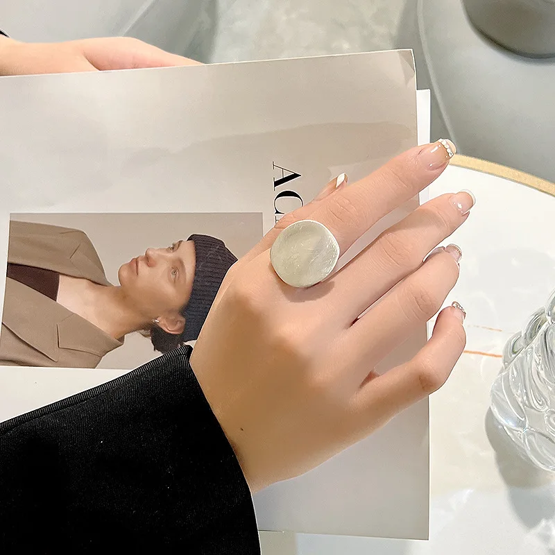 Vintage Accessories Round Geometric Rings Trending Products Jewelry For Women Goth Drop shipping Korean Fashion image 6