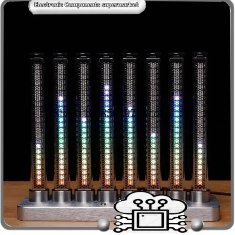 Music Spectrum Analog Glow Tube Level Indicator VU Meter Music Rhythm Ambient Light LED Pickup Lamp