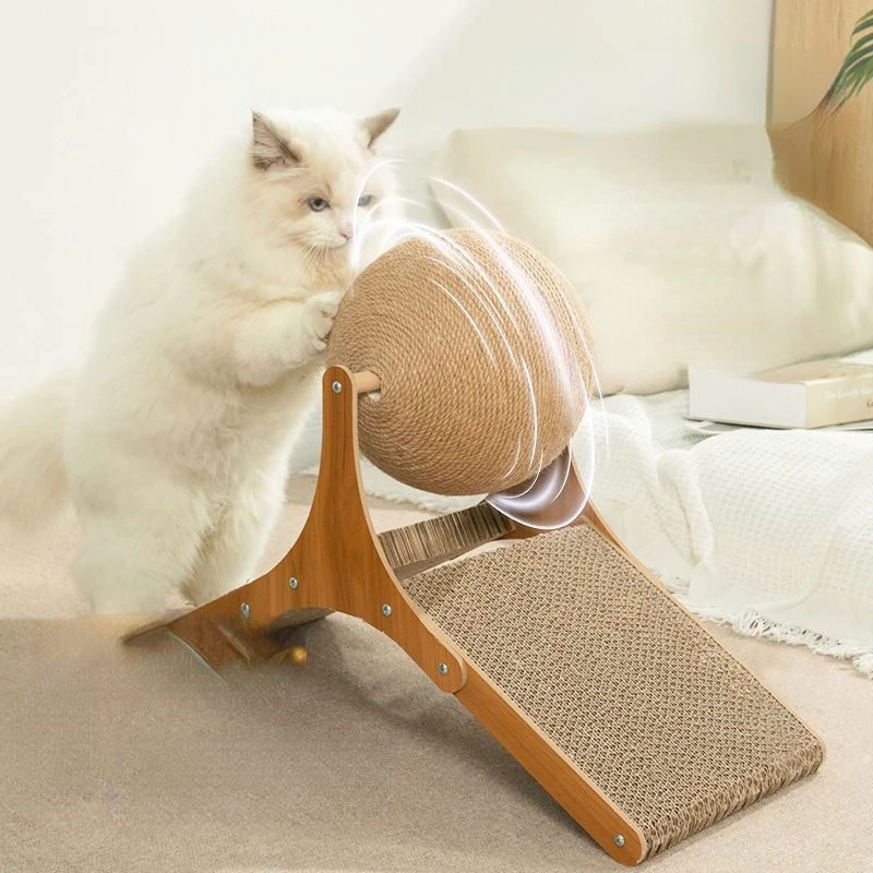 

Cat Claw Plate Wear-resistant No Chip Off Sisal Hemp Vertical Ferris Wheel Cat Catching Ball Cat Toy Cat Claw Grinder