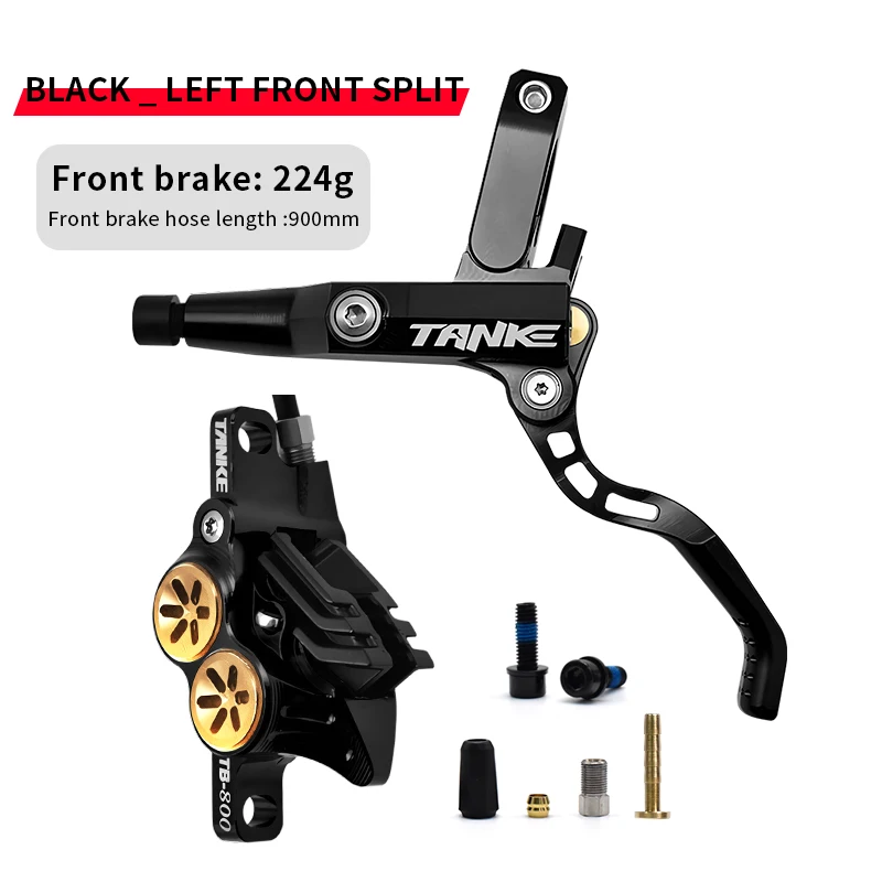 TANKE MTB 4-piston hydraulic disc brake 900/1700mm, 4-piston brake pad in resin, oil pressure AM DH road MTB ultra-light disc br image 3