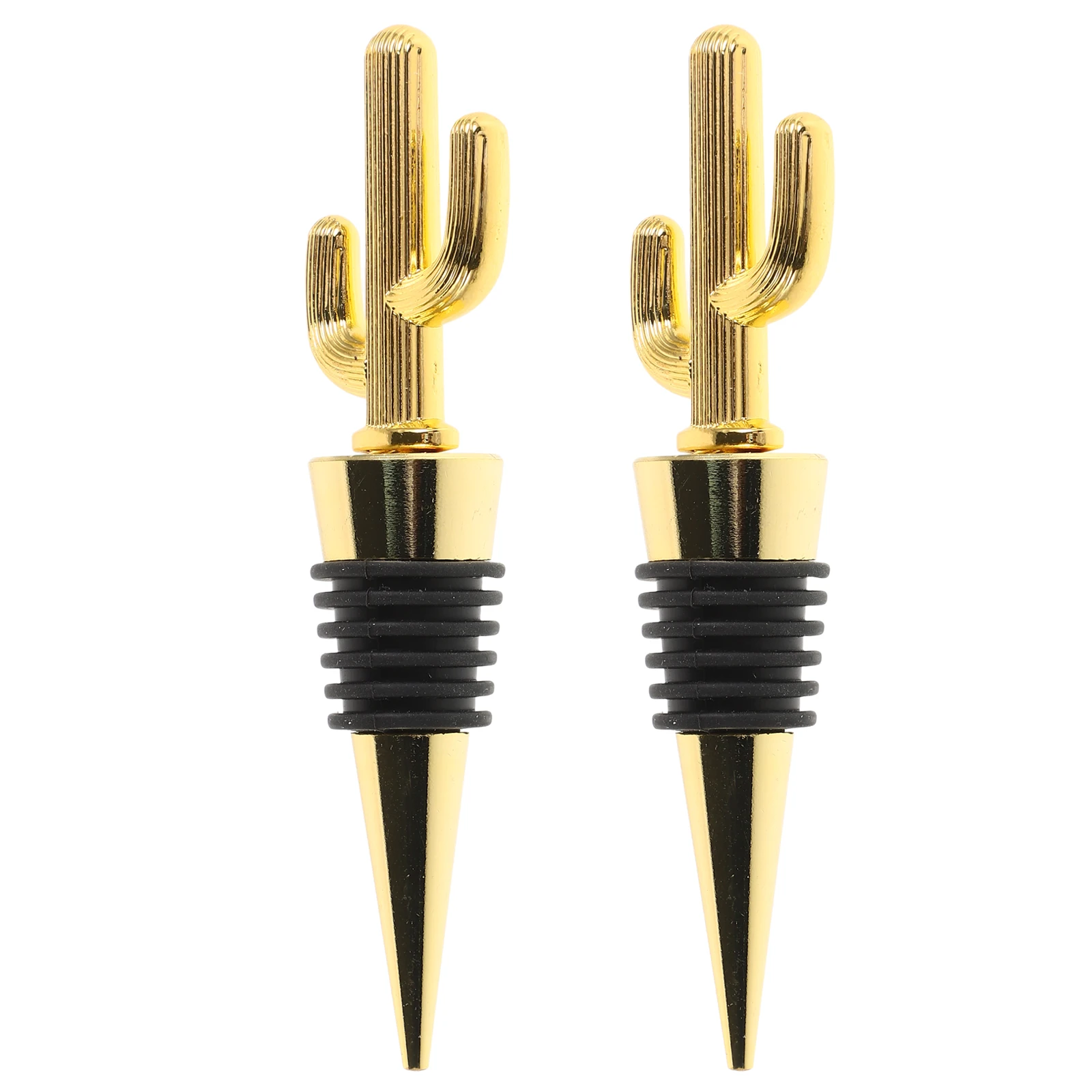 

2pcs White Cactus Stopper Alloy Beverage Plug Airtight Seal Oxidation Prevention Party Wedding Gifts Metal Stoppers