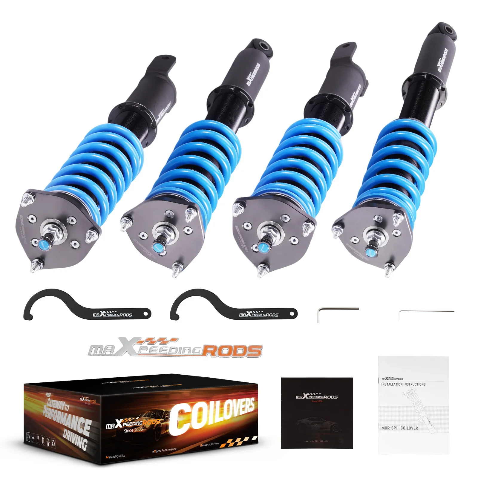 MaXpeedingrods 24 Click Damper Coilovers Shocks Springs Kit For Infiniti Q50 2014-2023 RWD Excluding 2.0T STREET Use