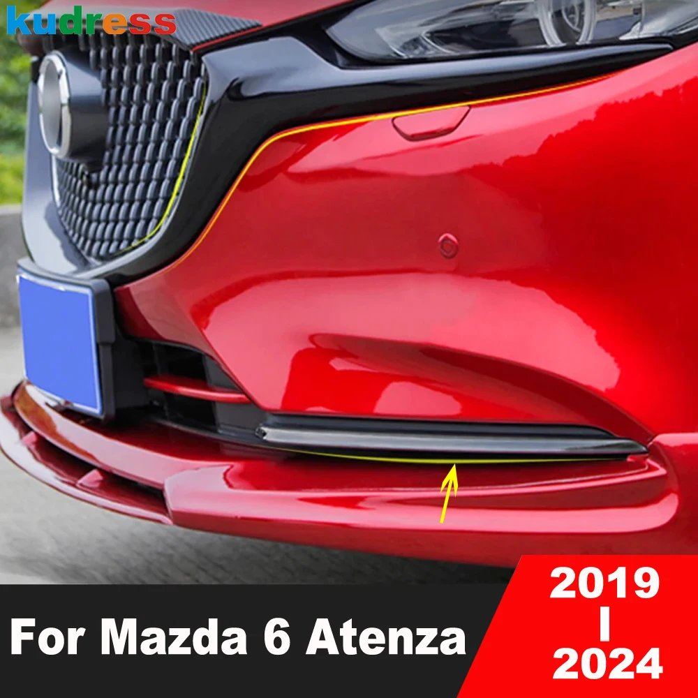 

Для Mazda 6 Atenza 2019-2023 2024, передняя противотуманная фара из углеродного волокна, крышка для бровей, накладка на противотуманные фары, полоска для век, аксессуары