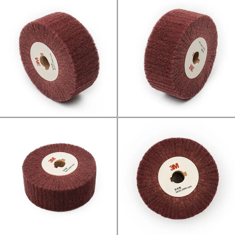 Abrasive Nylon Grinding Wheel 320# Scouring Pad Non-Woven Flap  Wheels Polishing Disc Buffing Without Sand 125*50