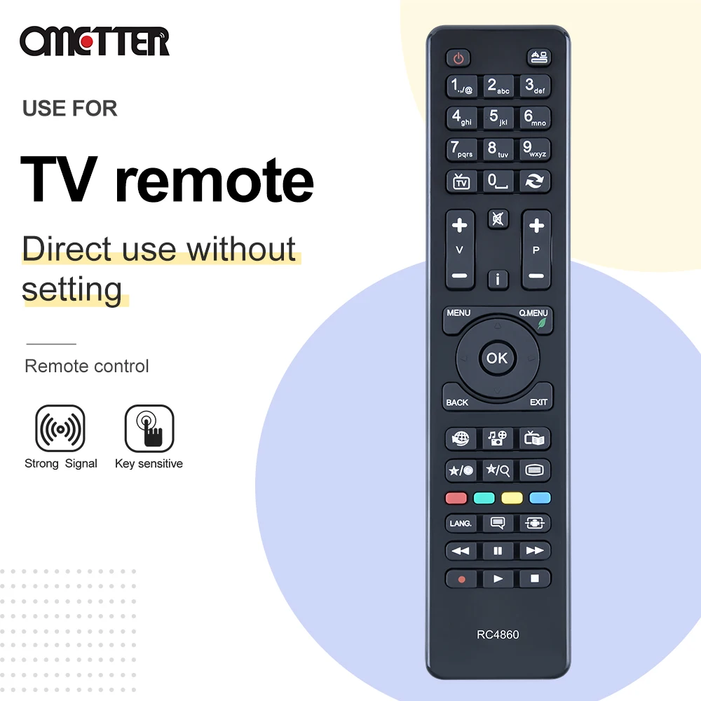 RC4860 adatto per telecomando Hitachi TV Telefunken 32 muslimb/muslimex PXPE