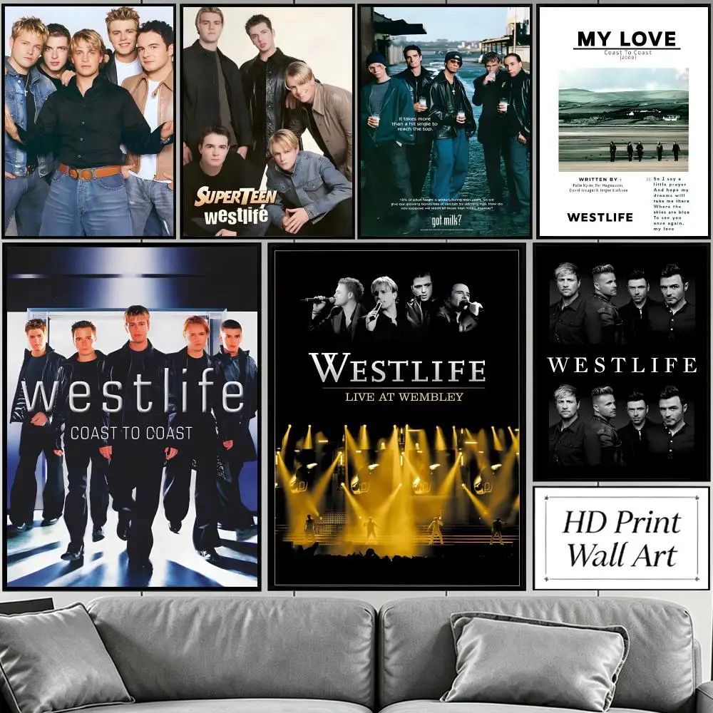 band Westlife Poster HD Poster Sophisticated Modern Aesthetic Wall Art For Living Room Bedroom Office Cafe Decor Ideal Gift