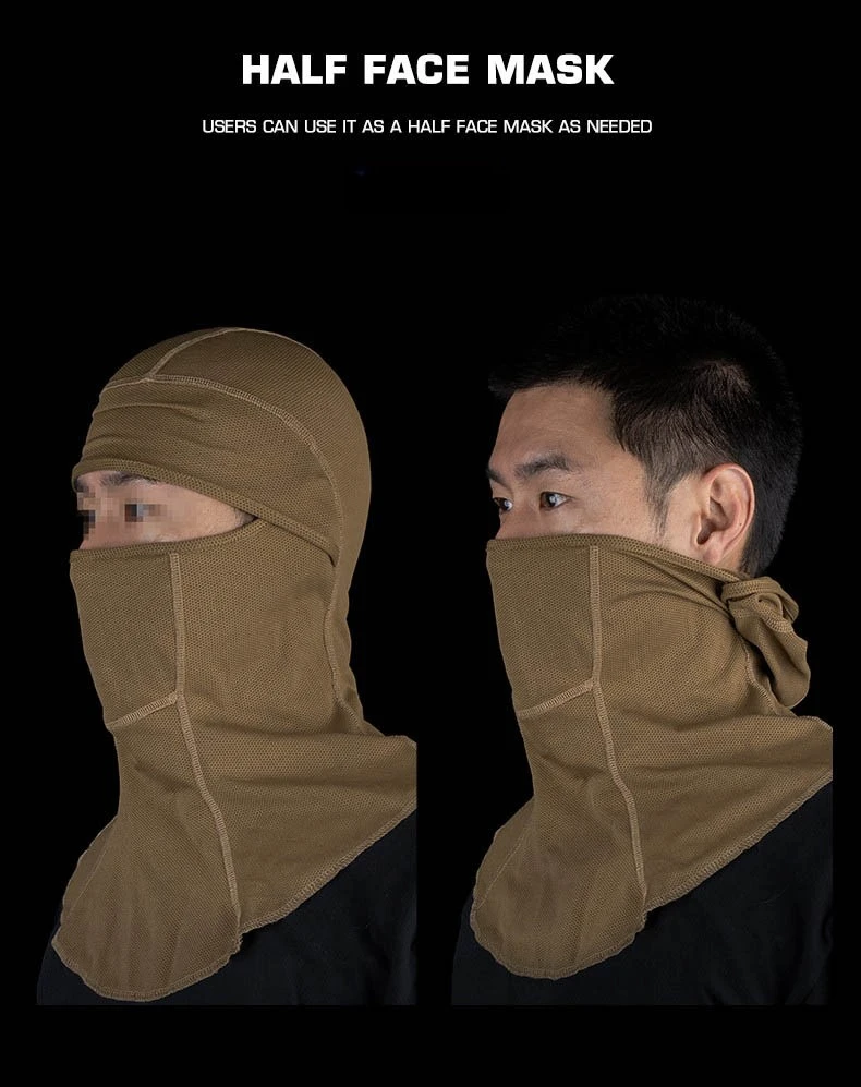 Taktische Vollgesichts-atmungsaktive elastische Sonnencreme Outdoor-Sport Snood Helm Liner Headcover für alle Jahreszeiten – Detail 6