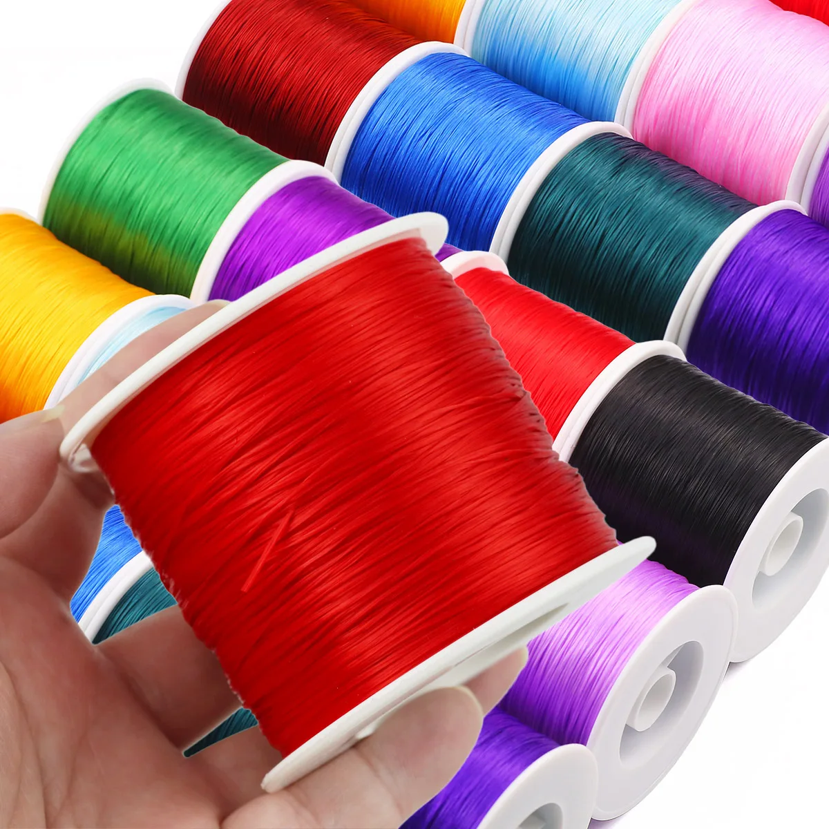 

Рулон эластичного плоского шнура для бисероплетения, 500 м, 1,0 мм, разноцветный, для изготовления украшений, браслетов, ожерелий, рукоделия, фурнитура