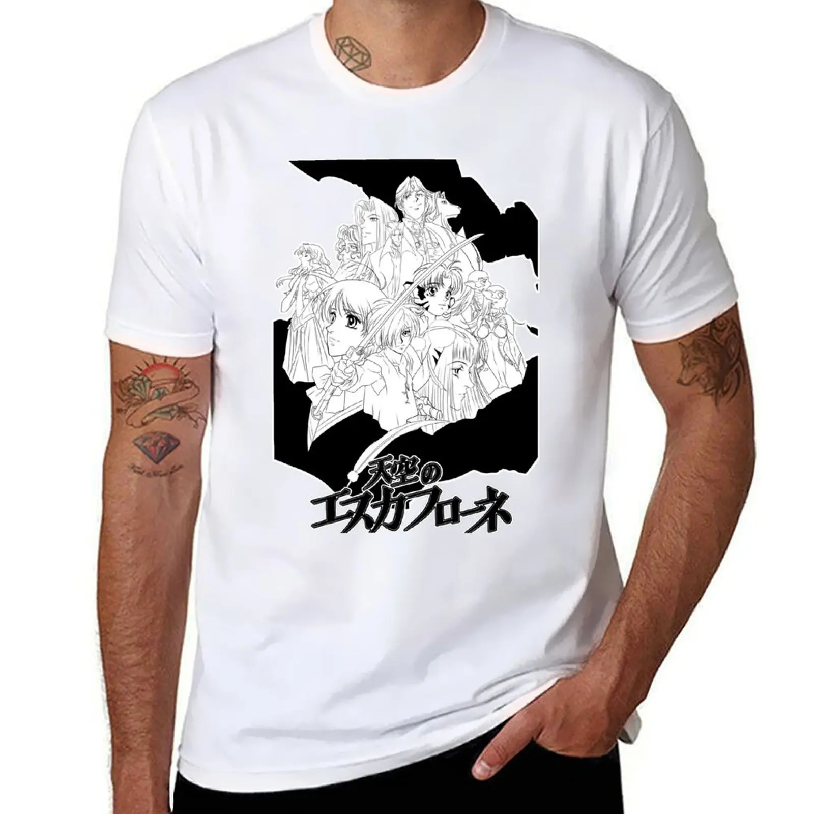 

OF VISION THE t tshirt custom shirts 100% cotton man t T-Shirt shirt print ESCAFLOWNE anime