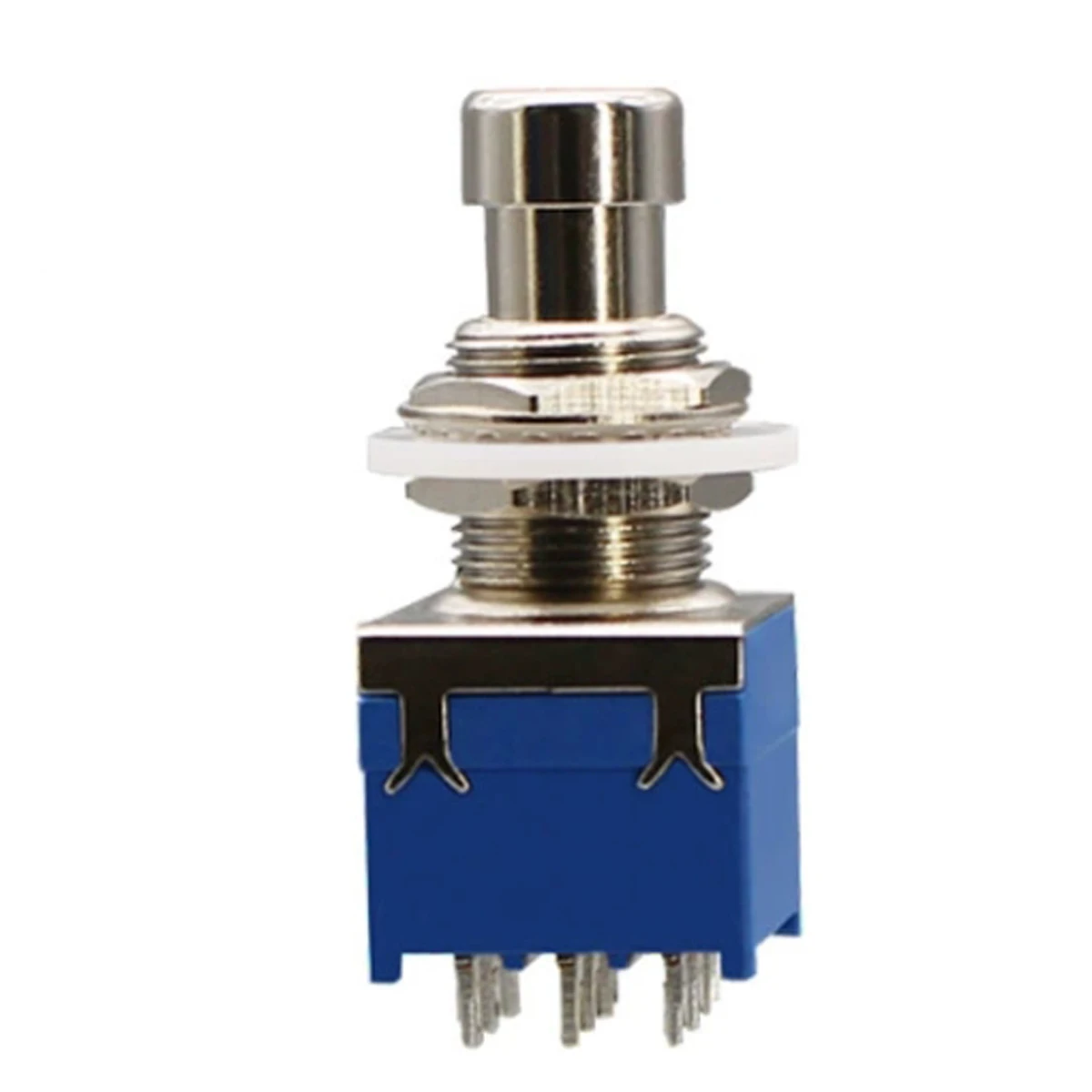 2-pack 3PDT 9-Foot 9 Pins Effect Guitar Foot Switch Metal Button Switch PBS24-302  Step Direct Conversion Switch