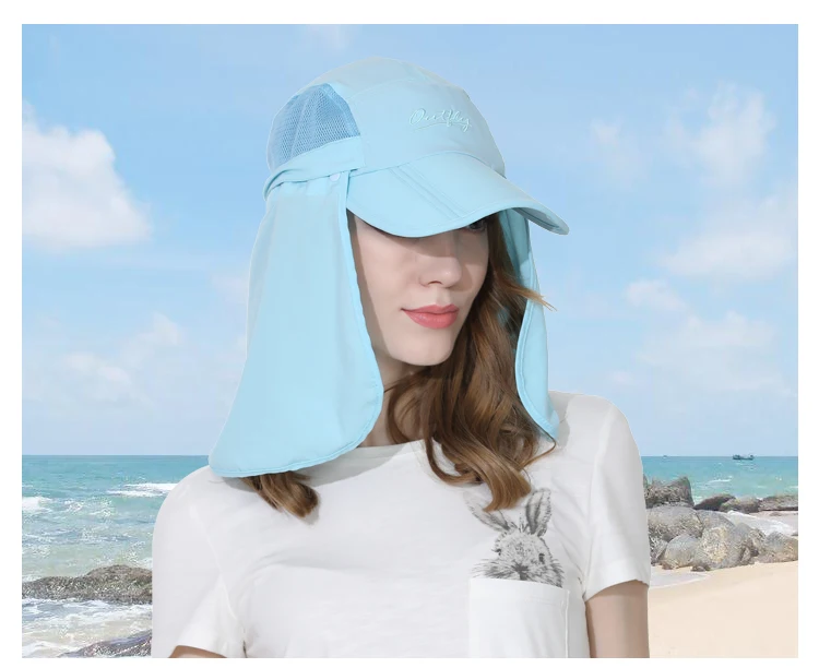 Connectyle Mens Frauen UPF 50 + Sonnenblende Hut Einstellbar Angeln Hüte Mit Abnehmbare Gesicht Maske Neck Klappe Außen Kappe – Detail 8