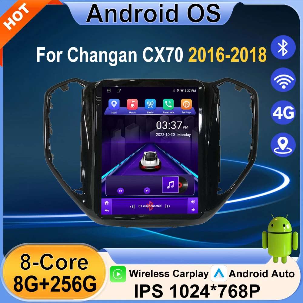 Car Radio Multimedia Video Player GPS Navigation Tools For Changan CX70 2016-2018 Android 16 Auto Carplay 4G WIFI