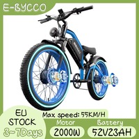 E-BYCCO EB9 PRO Electric Bicycle 2000W Dual Motor 52 V23AH Lithium Battery Hydraulic Brake 26*4.0 Inch Tire Adult Electric Bike