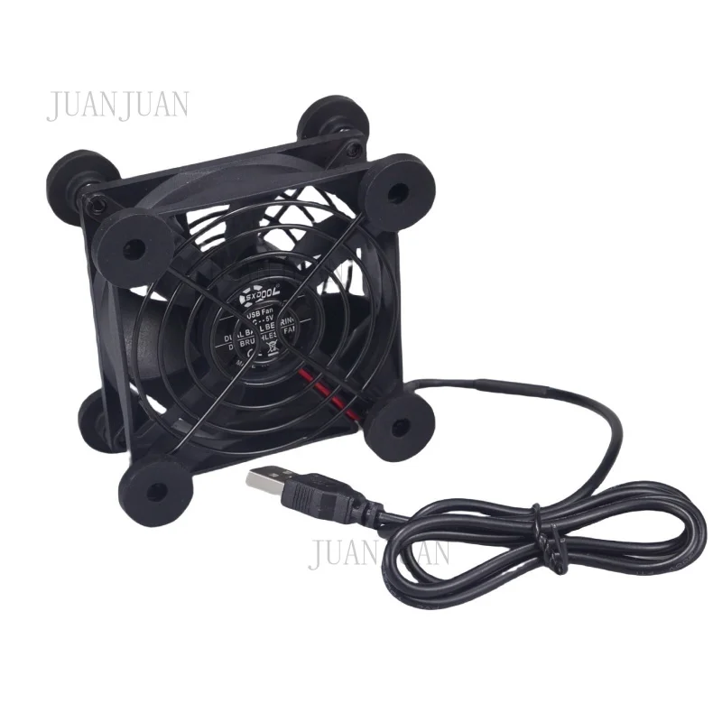 

Бесшумный USB-вентилятор A+ 80 мм, портативный охлаждающий вентилятор 5В USB для плоских панелей, Xbox, DVR, PS5