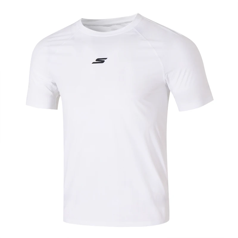 

Skechers T-Shirt Men's and Women's Couple Short-Sleeved Sportswear Comfortable and Breathable Casual Running Training Top P224U046-000Q