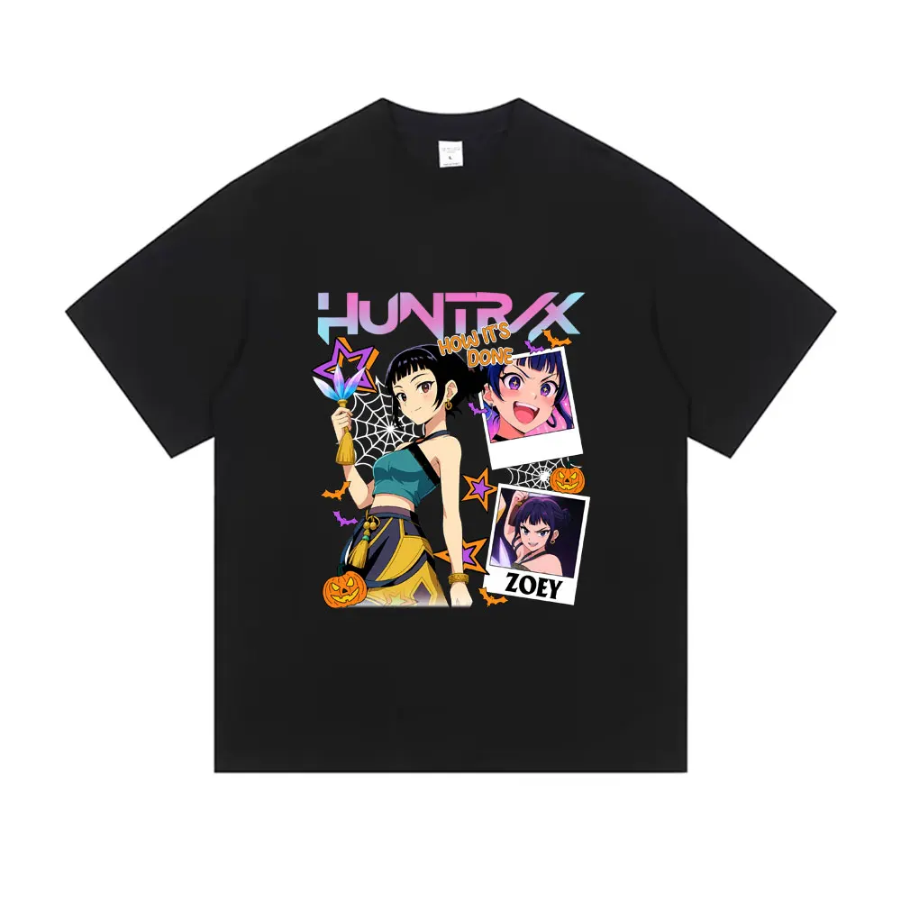 Kpop شيطان الصيادين زوي الجرافيك تي شيرت الذكور عيد الميلاد هالوين نمط الشارع الشهير الرجال المرأة عادية لينة القطن تي شيرت بلايز #1
