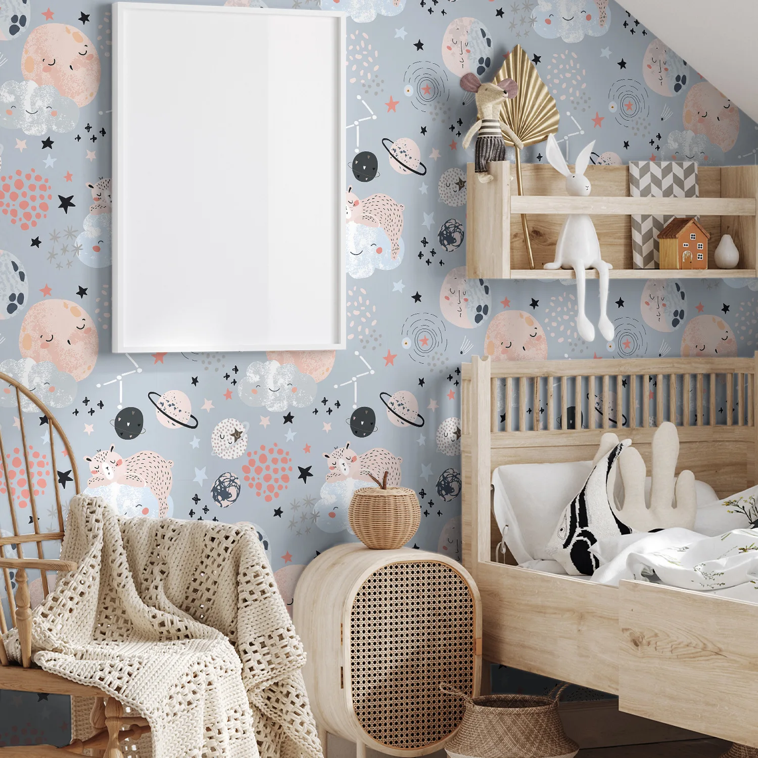 45x300CM Children's Room Wall Sticker Small Flower Wall Decoration Wallpaper PVC Waterproof and Anti-fouling Bedroom Accessories