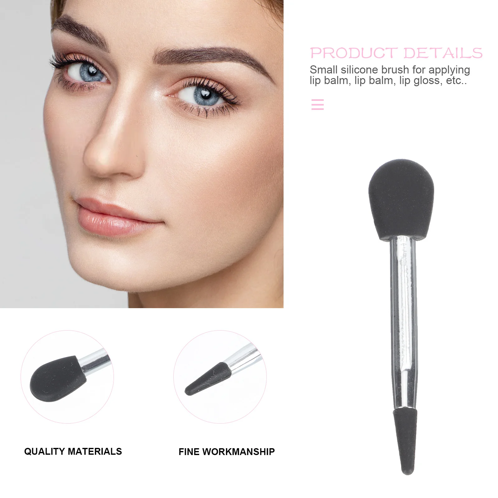 20 pezzi pennello per rossetto in silicone applicatore per ombretto strumento per trucco a forma di microfono pennello per labbra professionale