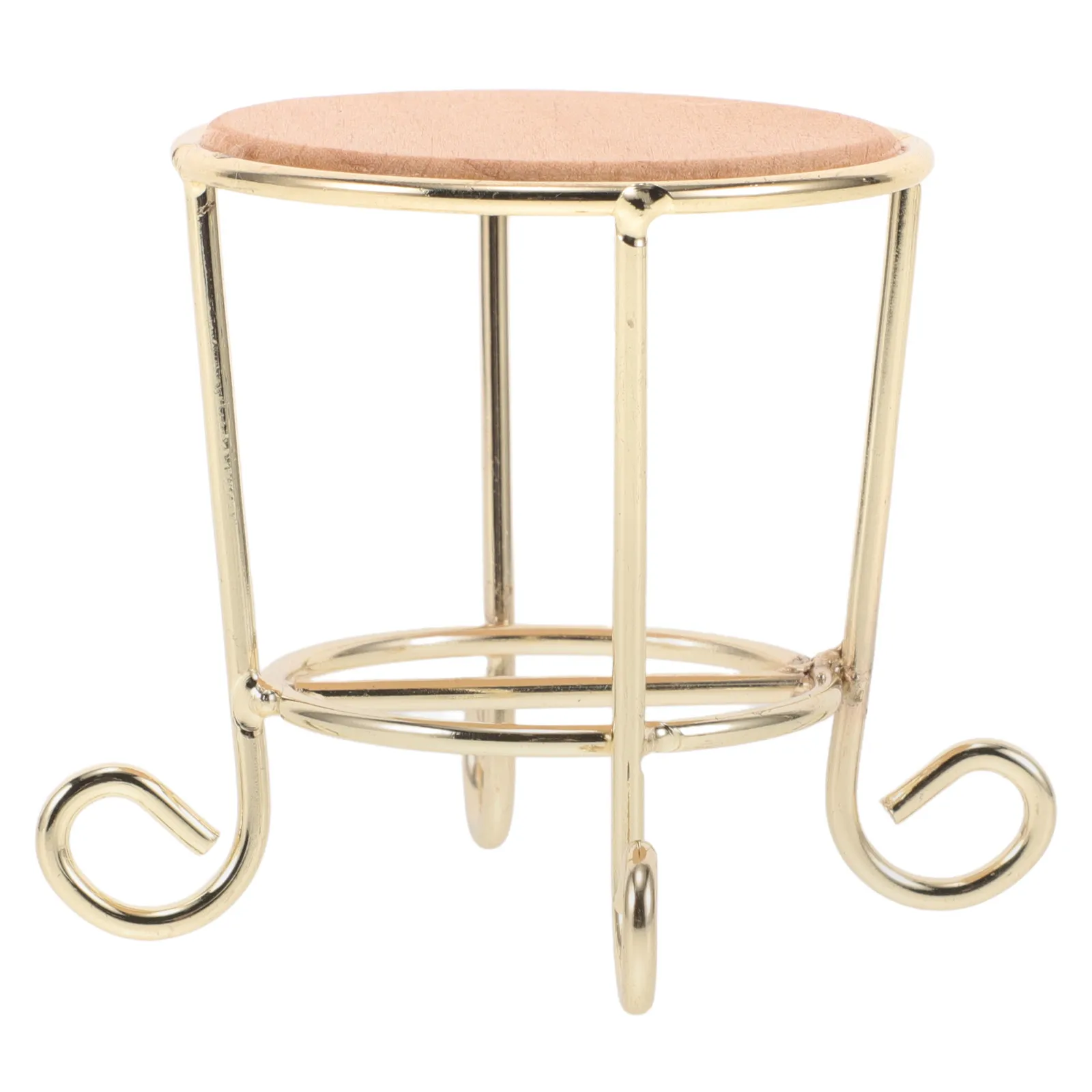 Miniature Dollhouse Iron Circle Table Versatile Side Dining End Table Space Saving Elegant Crafted Mini Furniture for Dollhouse