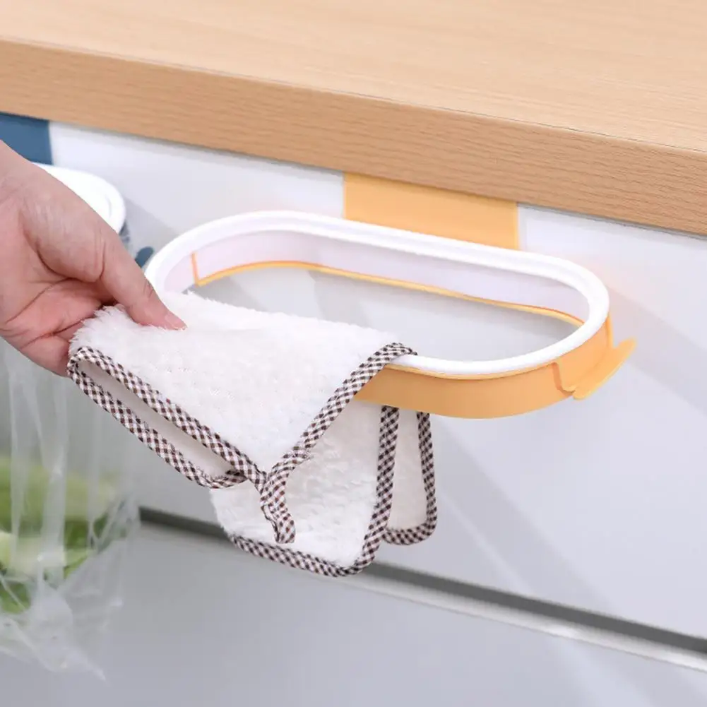 Kitchen Management Odor-control Garbage Rack with Secure Bag Holder Easy Installation Lid for Cabinet Edge Keep Space Clean Over