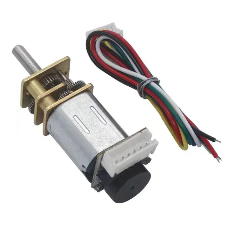 GA12 N20 Encoder DC 6V Mini Micro Metal Gear DC Motor Gearwheel High Torque 15 25 50 70 100 150 300 500 1500RPM 7PPR Hall Sensor