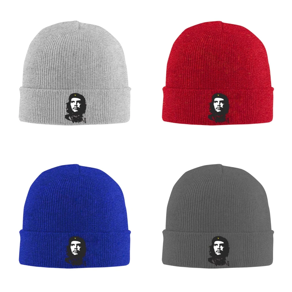 C-Che G-Guevara printing Unisex Knitted Hat Outdoor Warm Men Solid Color Crimping Skullies Beanie Cap Hip Hop Winter Ski Caps