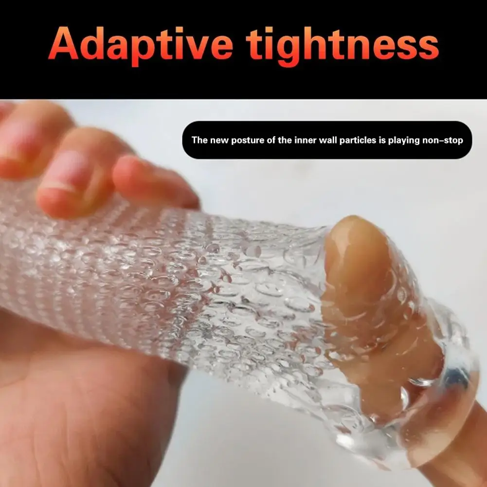 Taza de masturbación Manual para hombres, ejercicio masculino suave, masaje de pene, bolsillo, masturbador para mamada, entrenador de succión apretada para adultos