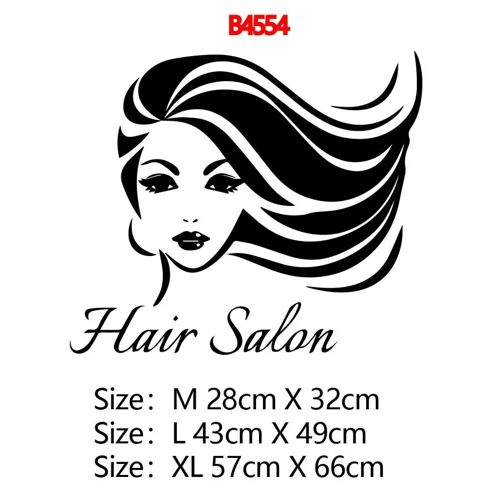 NEW Hair Salon Wall Art Decal Wall Art Sticker Murals Waterproof Wall Decals Home Party Decor Wallpaper