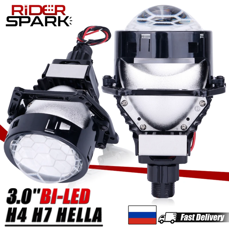 

3 Inch Bi LED Projector Headlights Lenses for Hella LED Lights H4 H7 9005 9006 Projector 120W 40000LM Headlamp Honeycomb Lens