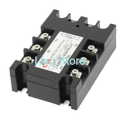 JGX-3380A  3.5-32VDC/480VAC 80A DC to AC 3 Phase SSR Solid State Relay w Indicator Light