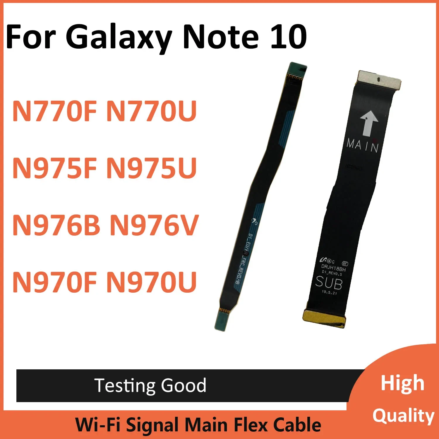 For Samsung Note 10 Plus N975F N975U 4G 5G N976V N970F N971 N976 Wi-Fi Signal Antenna USB Dock Main Motherboard Flex Cable