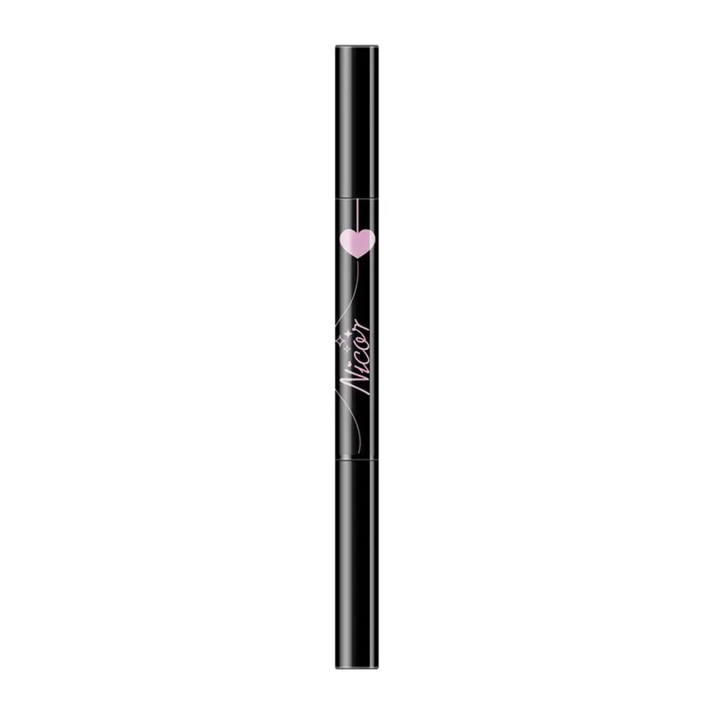 Lápiz labial mate de doble punta, delineador de pincel, color rosa Nude, brillo duradero, resistente al agua, J9W5, 1 piezas